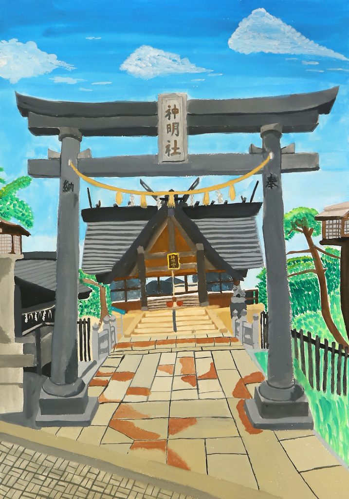 「真夏の神明宮」裏館小学校　６年　飯塚　きあり